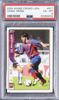 2004-05 Mundicromo Liga #617 Lionel Messi Rookie Card - PSA EX-MT 6